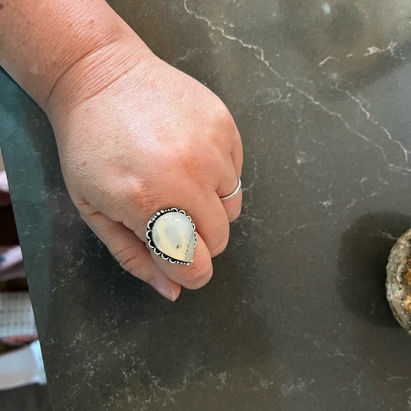 Rutilated quartz ring size 10 - Picture 2 of 3